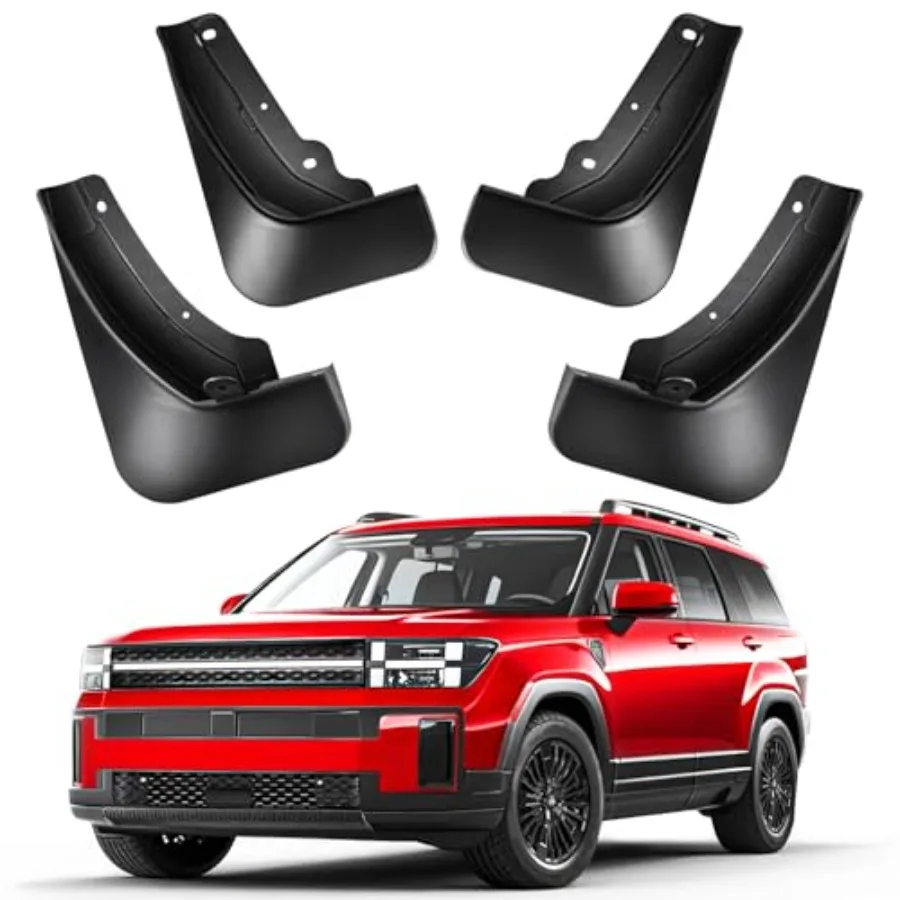 

Mud Flaps for Hyundai Santa Fe 2023 2024 2025 2026, 4PCS Upgraded Front Rear Splash Guards Compatible with Santa Fe MudGuards E