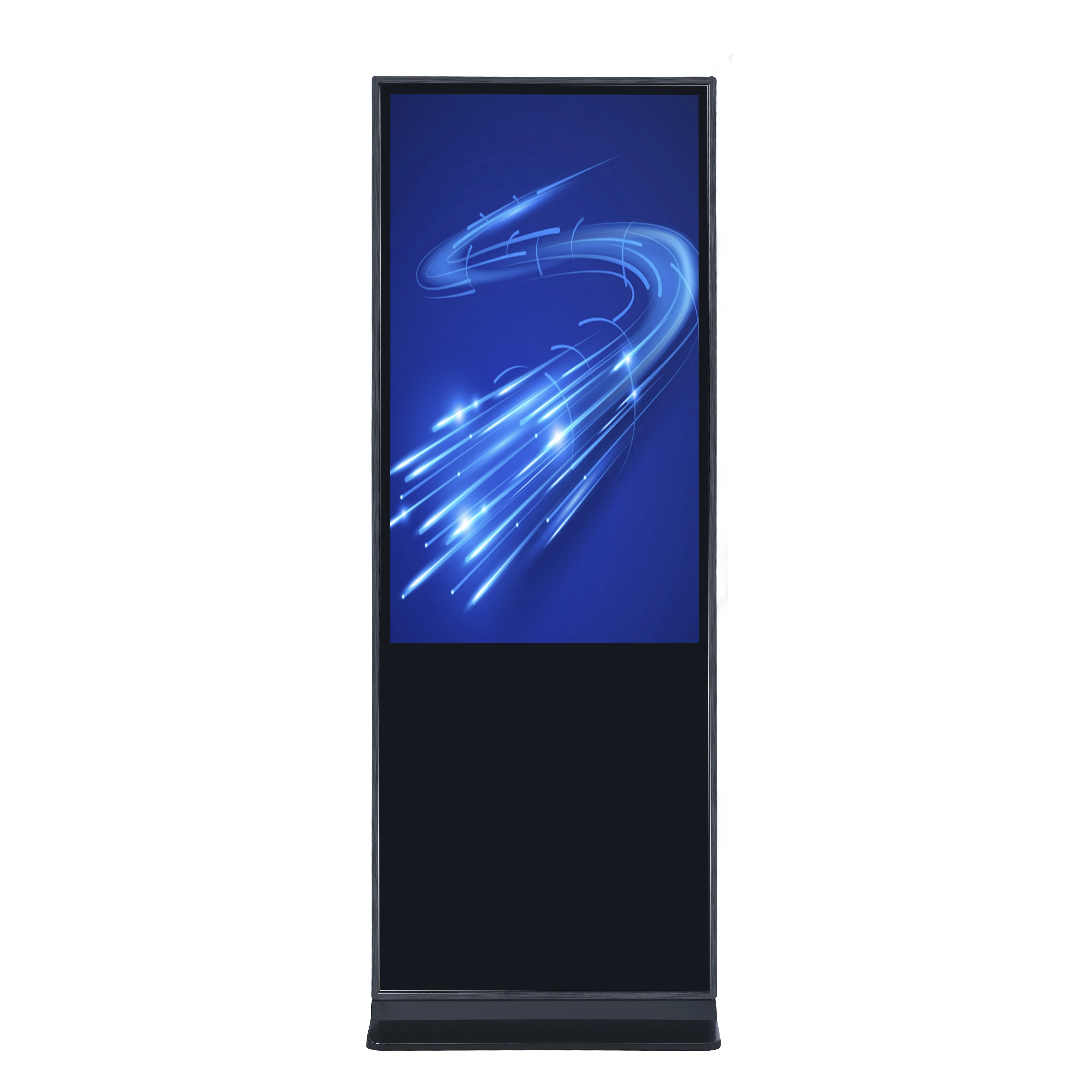 55 Inch Indoor Android Video Display Counter Lcd Ultra Thin Free Standing Vertical Digital Signage Totem Touch Screen Kiosk