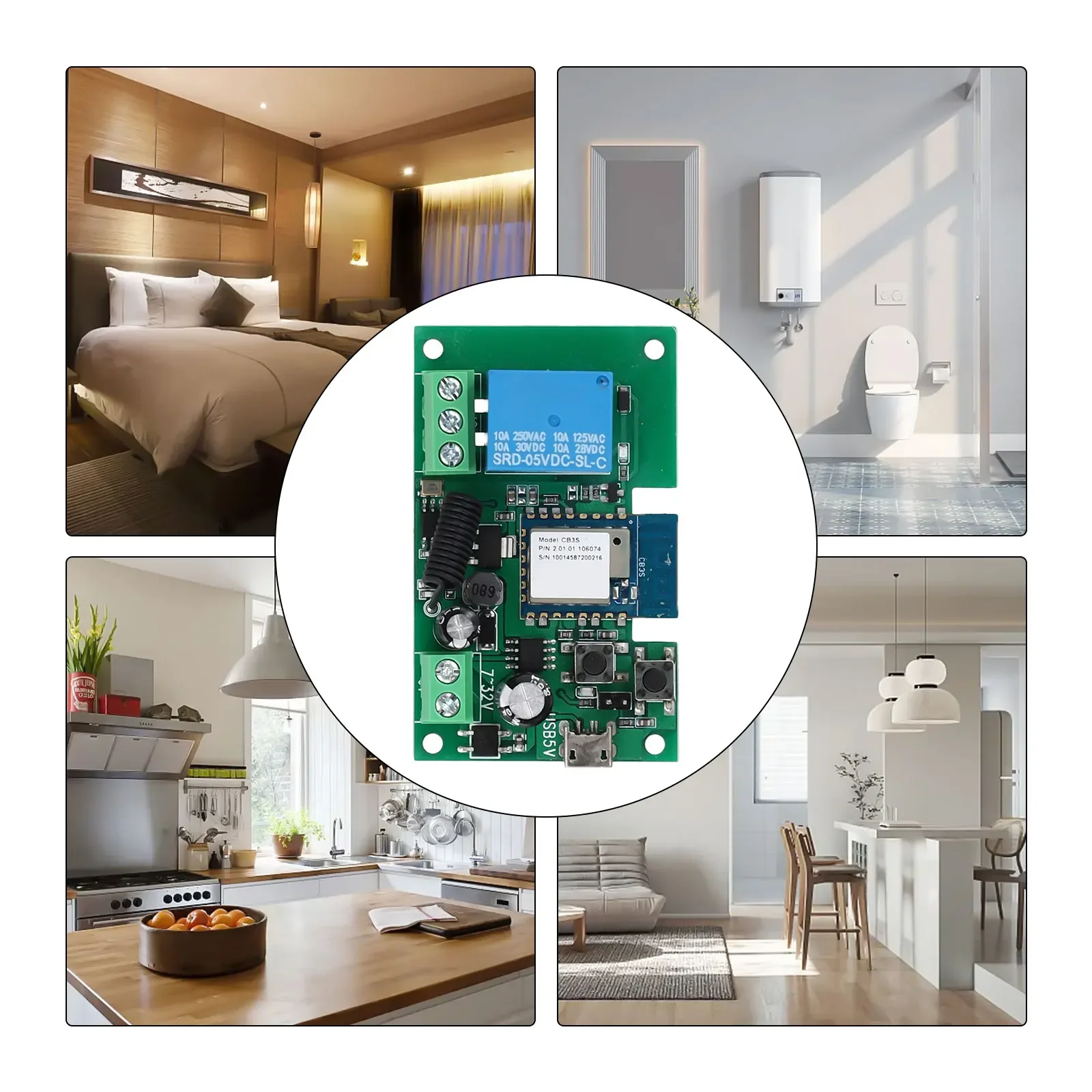 Wireless smart home switch with channel compatibility For For remote operation of electric locks in home security systems