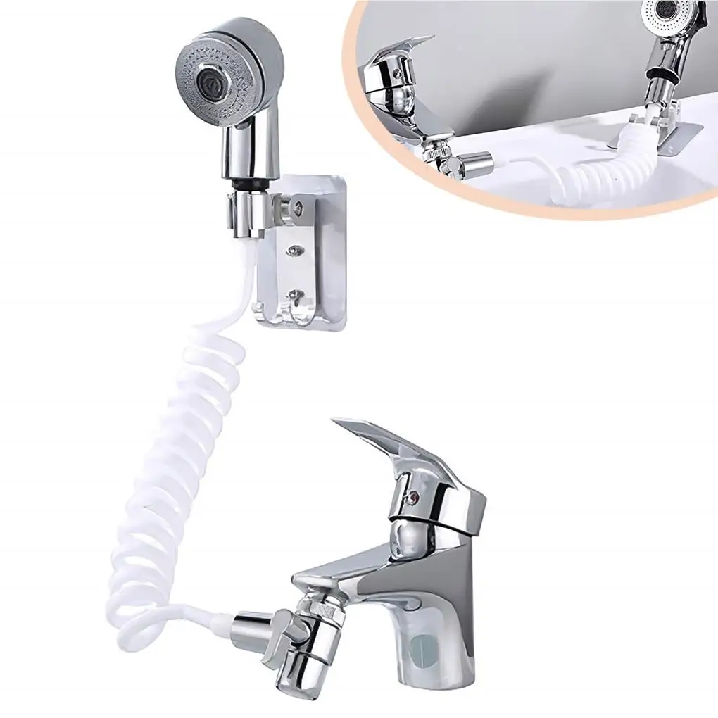 Sink Shower Faucet Converter Wall-mounted Bracket Pipe Bathroom Supplies