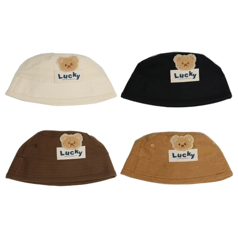 

Детская шапка с рисунком медведя Дышащая шляпа от солнца Хлопковая шапка для пикников и отдыха