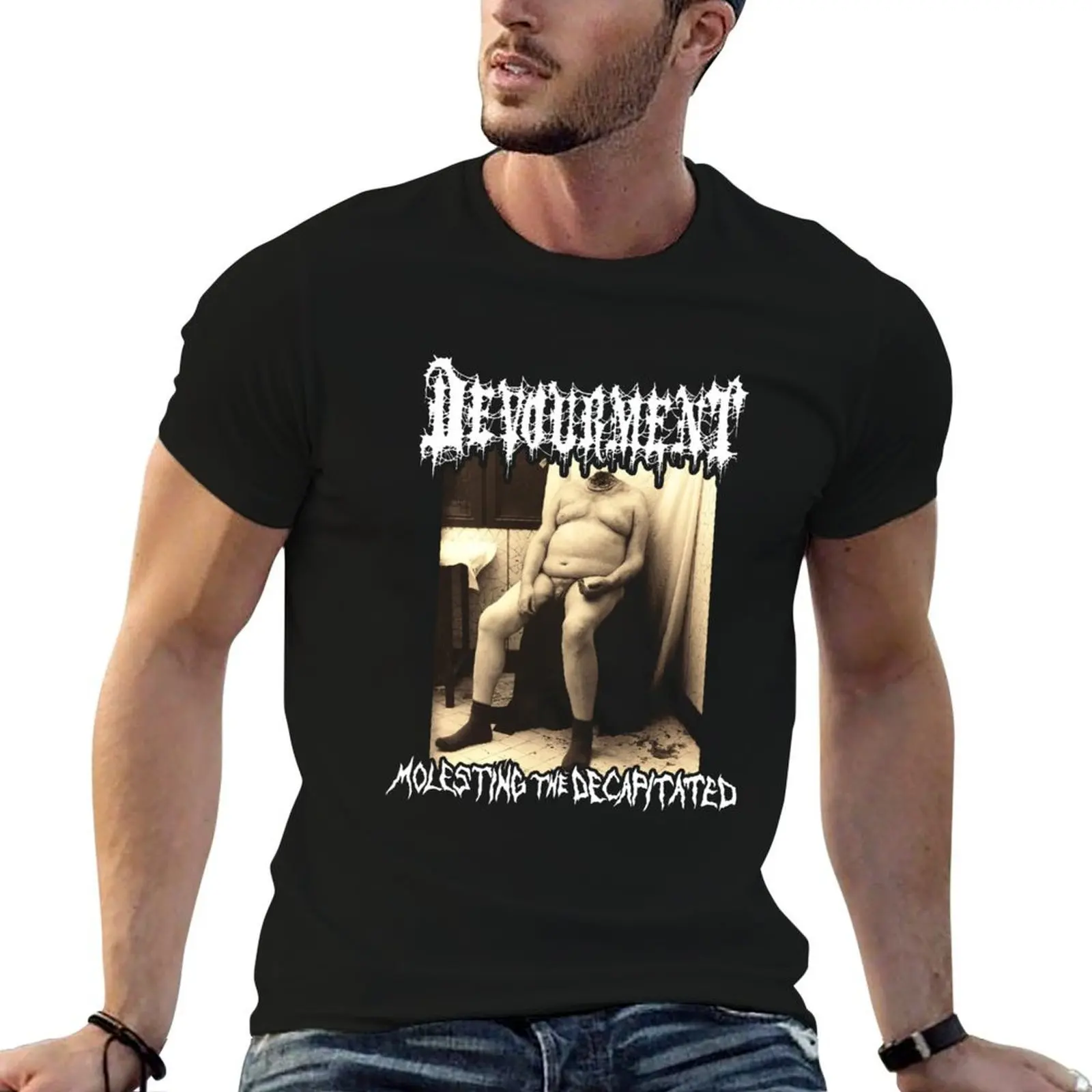 

DEVOURMENT MOLESTING T-Shirt black cotton t-shirt plain for man package t shirts for man cotton funny t shirts designer T-shirt