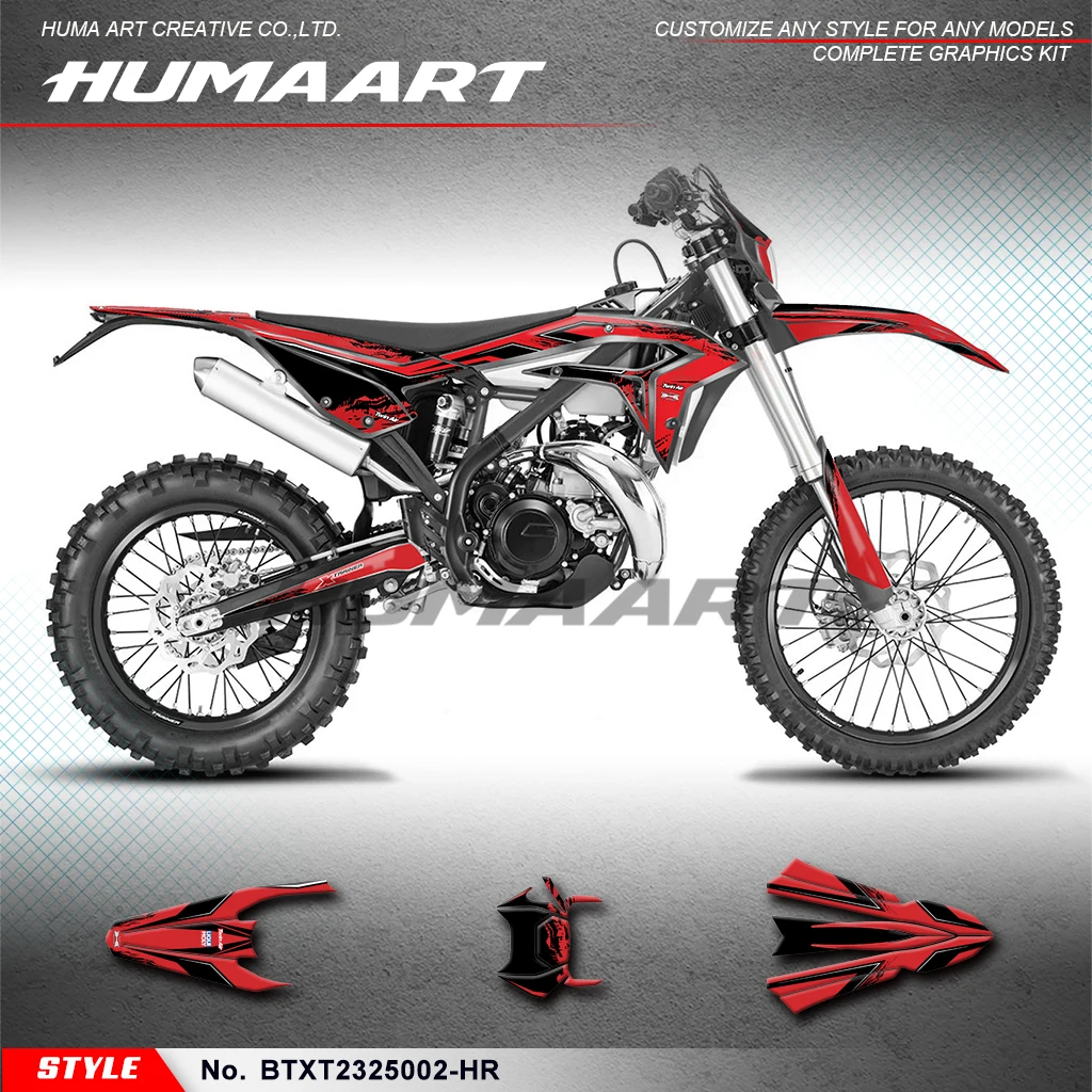 

HUMAART Custom Graphics Enduro Stickers Vinyl Decals for Beta X-trainer 250 300 Xtrainer 2023 2024, BTXT2325002-HR