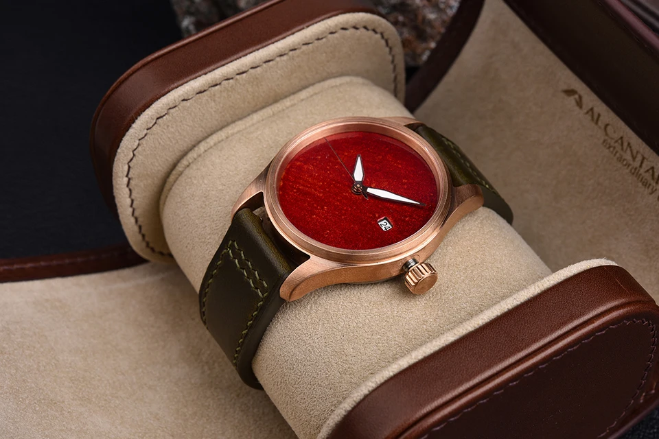 

2025 Limited Edition Bronze Pilot Watch Large Lacquer Dial Men's Automatic Mechanical Movement Luminous Sapphire Glass