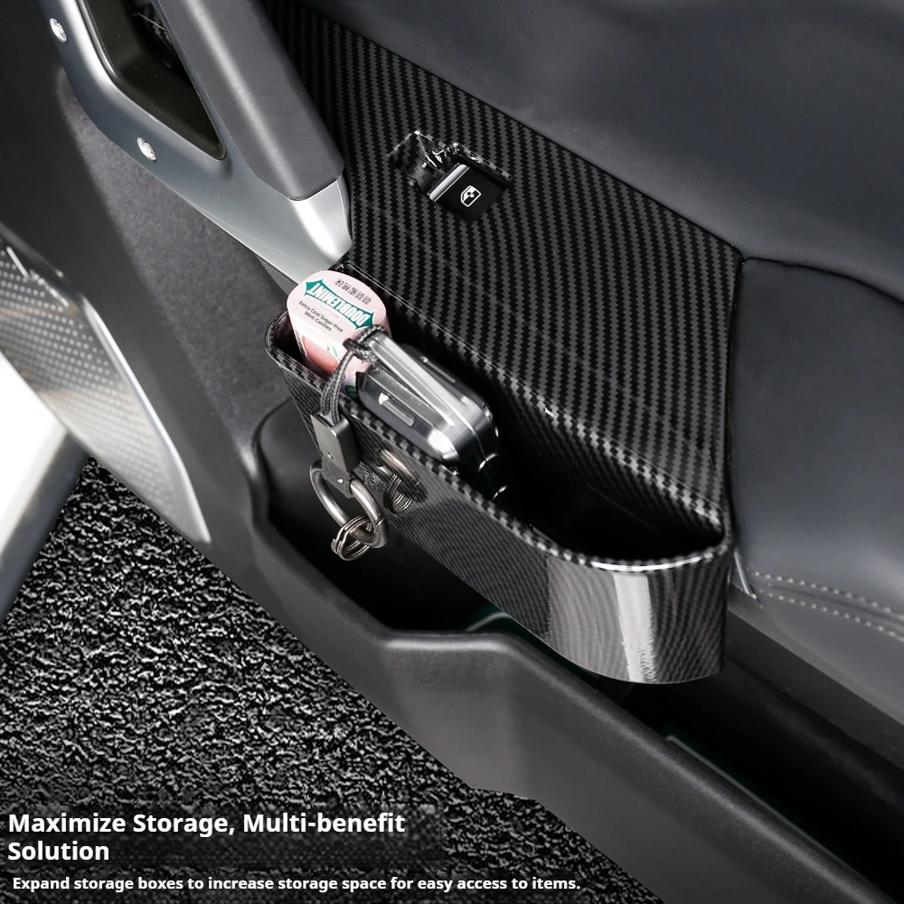 For New 212 T01 Door Button Storage Box, Window Control Panel Carbon Fiber Texture Interior Mod Accessories