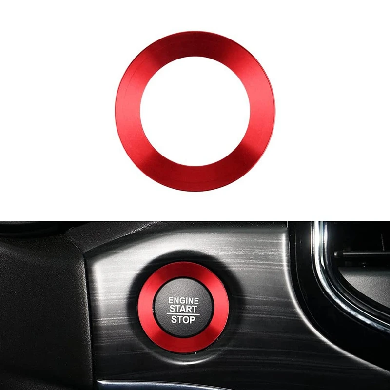 FD7-jCar кнопка запуска и остановки двигателя, накладка для Jeep Grand Cherokee 2014-2021, аксессуары, наклейка на кнопку зажигания