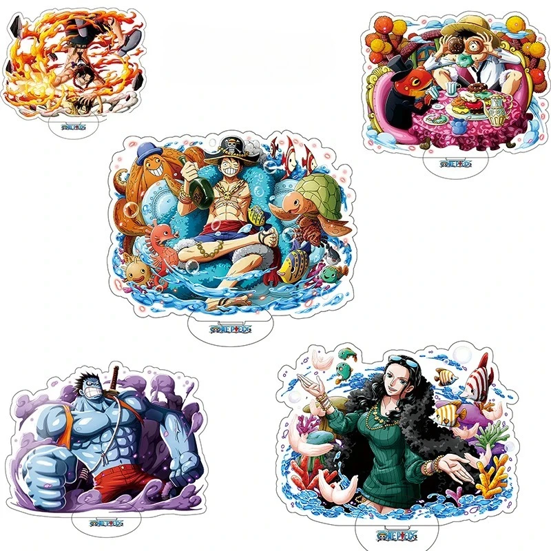 

Anime Figure One Piece Toys Luffy Zoro Nami Sanji Chopper Eustass Sabo Kid Ace Marco Acrylic Desk Stand Figures Model Fans Gift