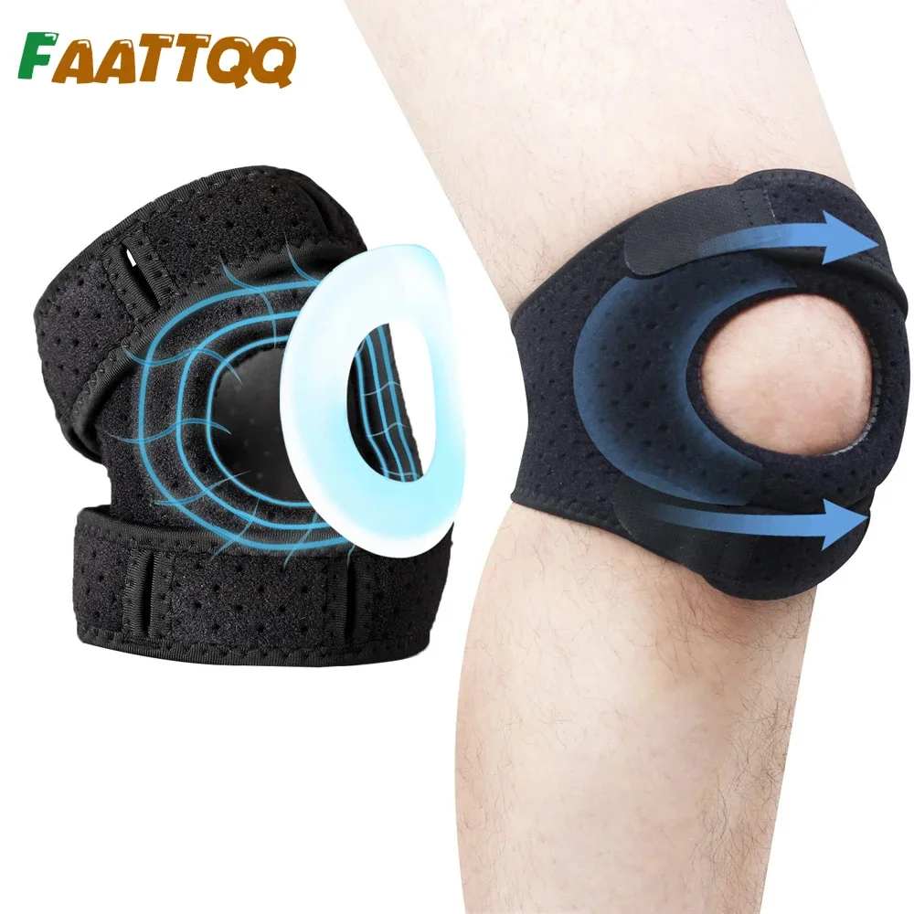 1Pcs Patella Knee Brace for Knee-Pain, Knee Compression Sleeve for Arthritis Pain & Support, Workout Knee Pads for Women Men