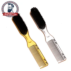 Double-sided Comb Barber Hairdressing Soft Hair Cleaning Brush Retro Neck Duster Remove Comb Brush Hair Styling Salon Tools