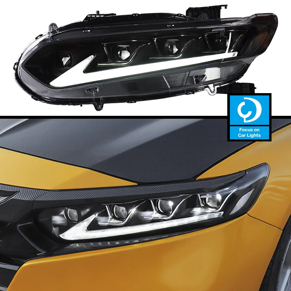 Car Front Headlight For Honda Accord G10 2018-2021 Type LED HeadLamp Styling Dynamic Turn Signal Lens Automotive Accessories 2PC