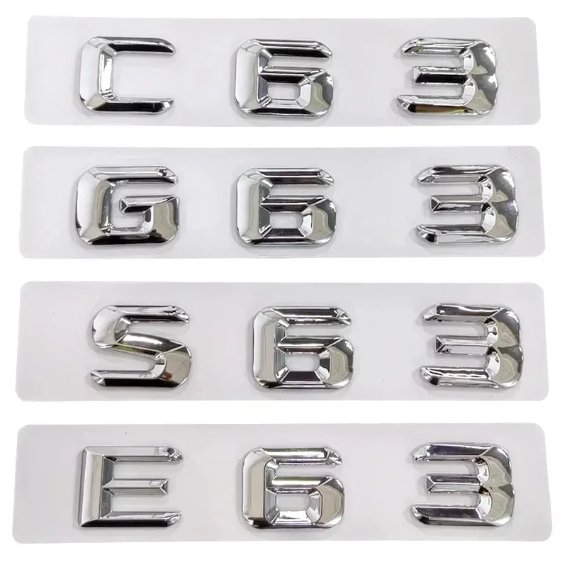 

3D Chrome Car Letters For Mercedes S63 G63 C63 E63 AMG W205 W204 W213 W212 W222 W221 W463 Trunk Emblem Badge Decal Accessories