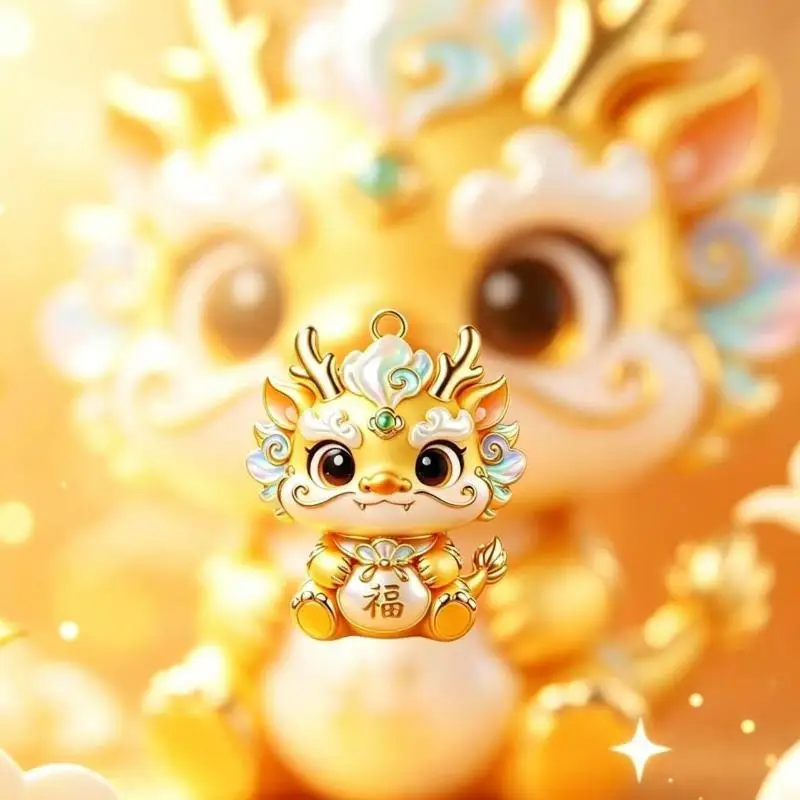Minimalist Nine-tailed Fox Enamel Pendant Chinese Mythology Jewelry Dainty Small Size for Office Wear Graduation Gift for Stude