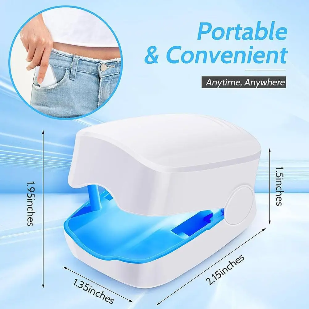 Nail Fungus Treatment LED Laser Device for Cleaning Onychomycosis USB Charge 1910nm Infrared Light 3460nm Blue Light Nail Salon