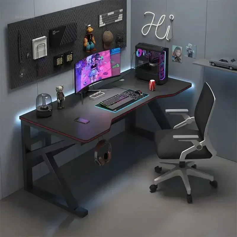 Simple Modern Desktop Computer Desks Home Ergonomic Office Desks Bedroom Study And Reading Table Live Streaming Gaming Desk