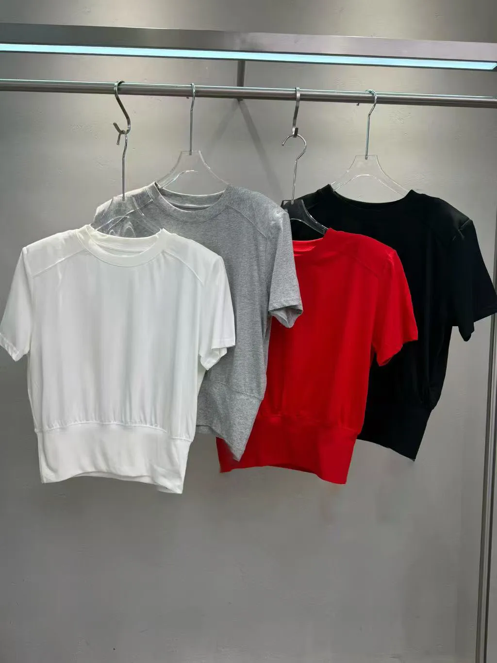 

Slim Fit round Neck Short Sleeve Knitted T-Shirt Women's Basic Style Casual Fashion Summer 2026 Multi-Color Available