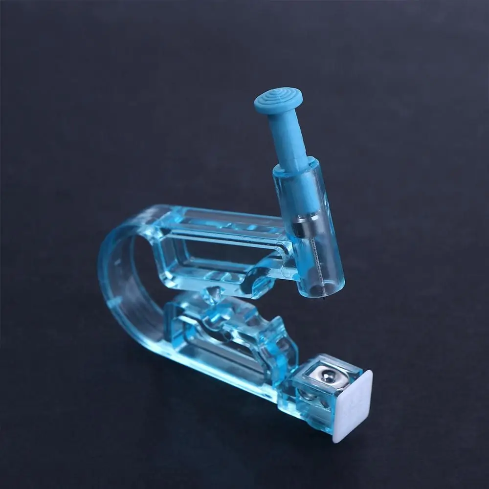 Crystal Ear Stud Wear Earring Transparent Blue Ear Nail Tool Wearing Ear Device Nose Ear Piercing Tool Earring Piercer Machine