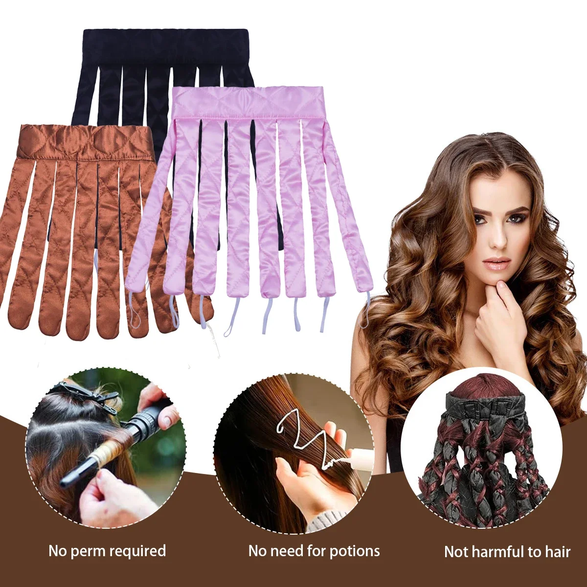 Hair Curler Heatless Curly Hair Products Eight-claw Soft Hair Rollers Curlers No Heat  Short Long Hair Styling Tools