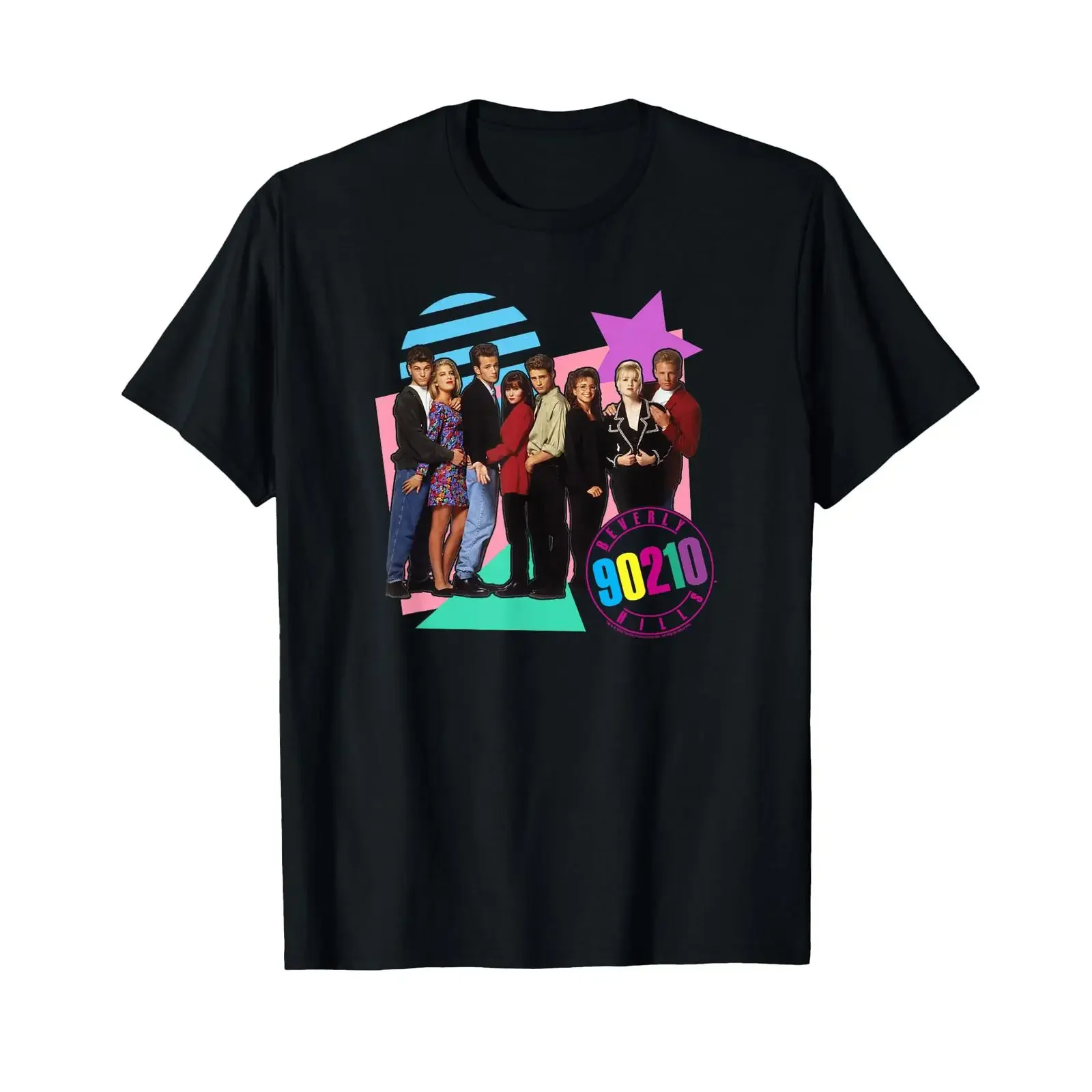 Beverly Hills 90210 Full Cast Group Poster T Shirt vintage Washed Stylish Casual Comfortable fashion Top For Everyday Wear