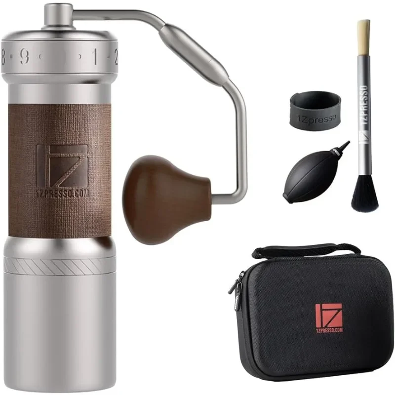 1zpresso k-ultra manuelle Kaffeemühle Silber mit Trage tasche, Montage konsistenz Schleifen Edelstahl konischen Grat