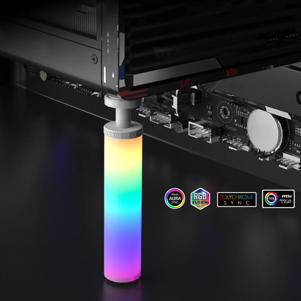 

5V 3Pin ARGB Video Card Bracket Stand Adjustable Telescopic Rotary Graphics Card GPU Brace Magnet Base Desktop PC Accessory