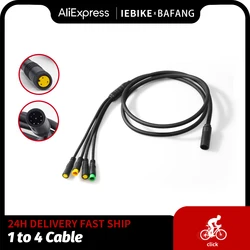 Ebike Cable 1T4 for Bafang Mid Drive Motor BBS01 BBS02 BBSHD with Display Brake Lever and Throttle Connector Fits 8fun Motor