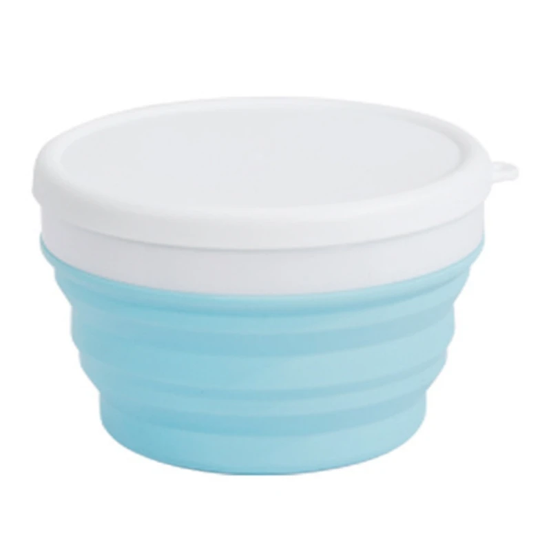 550ML/950ML Portable Silicone Folding Bowl Lunch Box Outdoor Tableware Foldable Instant Noodle Bowl Fresh-keeping Box With Lid