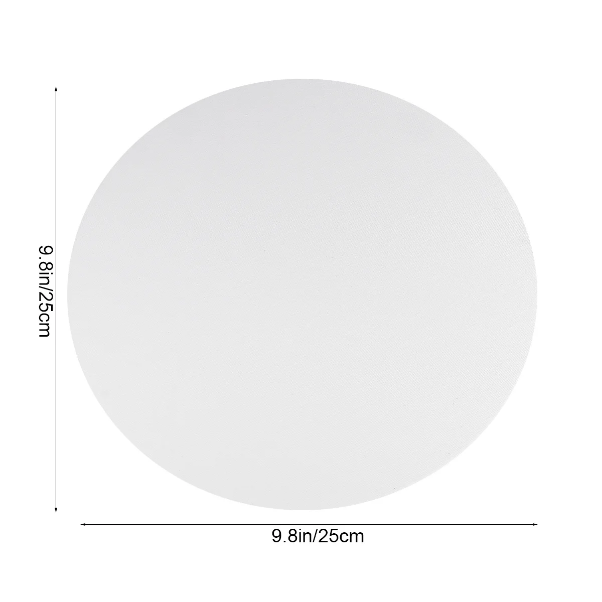 6 قطع من لوحات الفنان القماشية المستديرة مقاس 25 سم من القماش القطني الفاخر المتين للزيوت والأكريليك ولوحة الرسم ولوحة الرسم