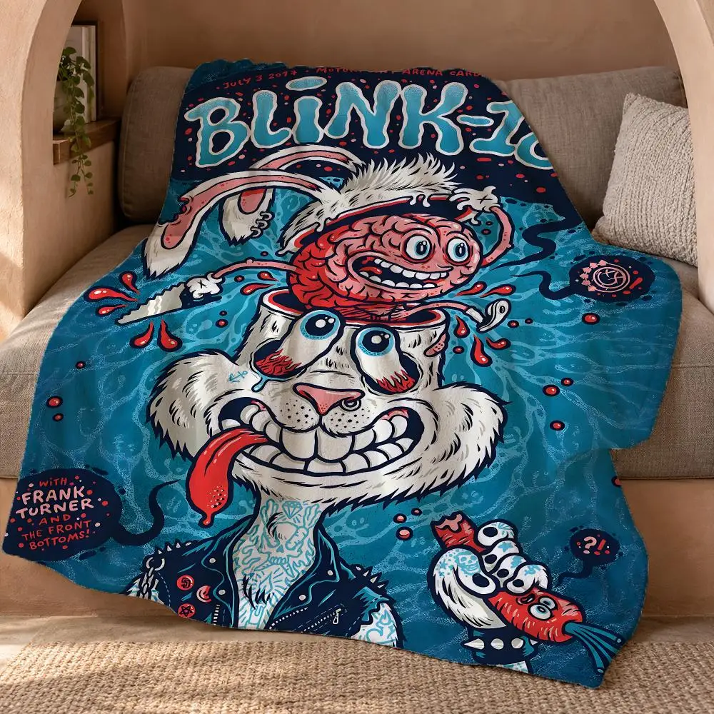 Band Blink 182 Throw Double Sided Flannel Throw Blanket Soft Travel Camping Sofa Bed Home