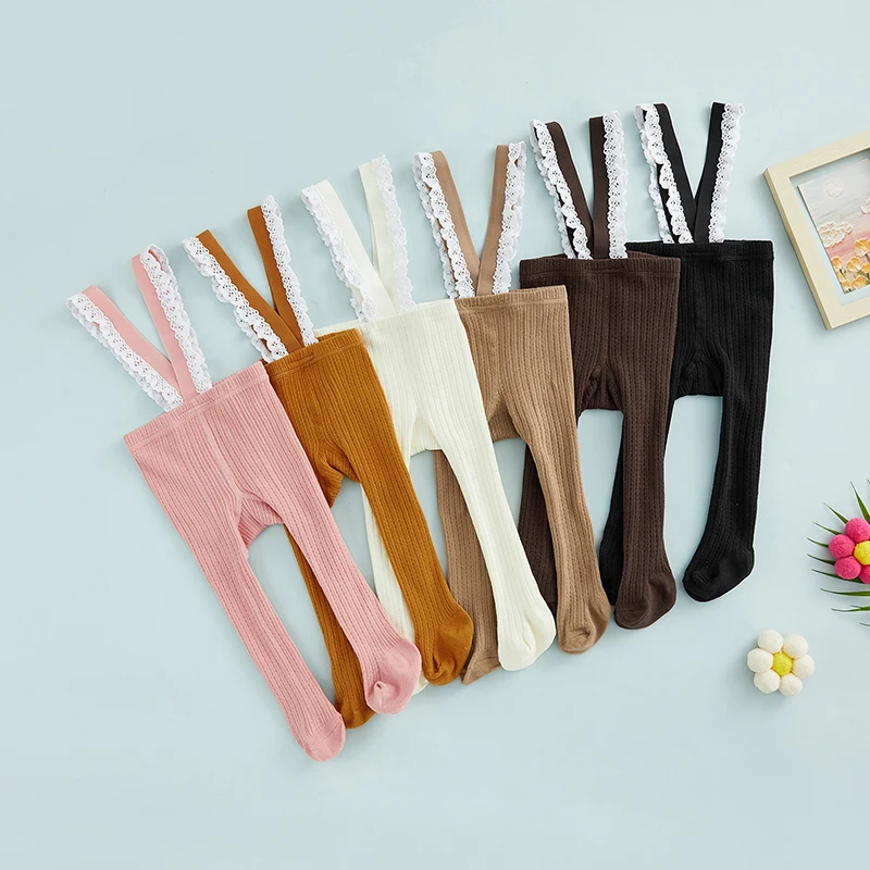 

Infant Newborn Baby High Waist Leggings Ribbed Tights Socks Girl Boy Toddler Suspender Pantyhose Warm Stockings Overalls