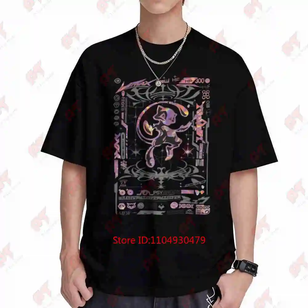 Neo4ic Mew Vmax Holographic Short Sleeve Tee 100% Cotton T-Shirt