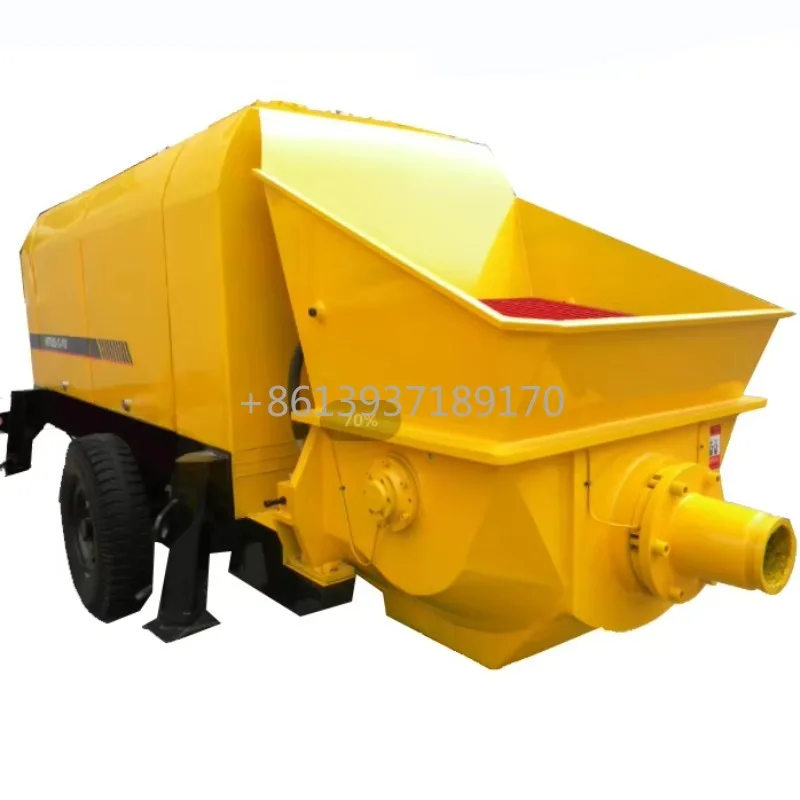 Multifunctional Tunisia Mobile Mini Concrete Pump Small Cement Mortar Pump Small Trailer Portable Concrete Pump Pumps Concrete