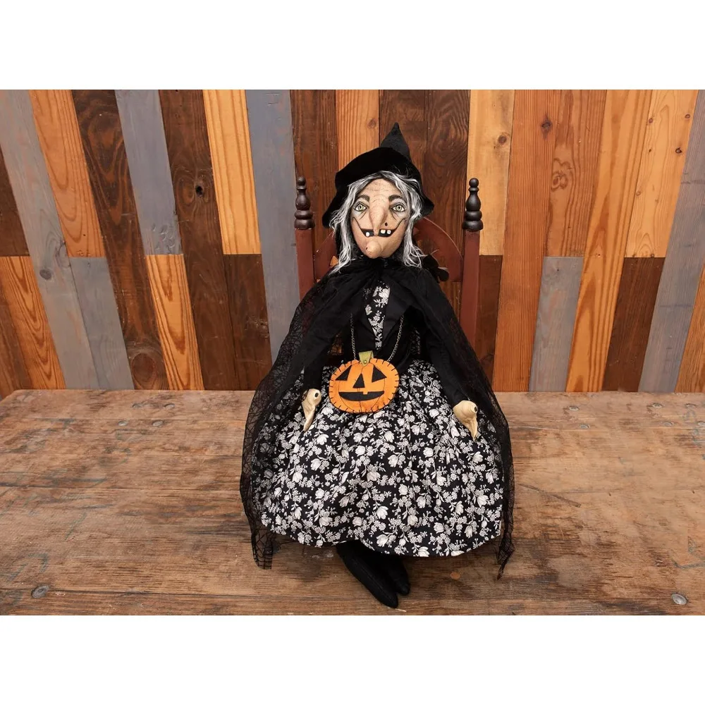 Halloween  Large Folk Art Doll Collectible Joe Spencer Gathered Traditions Home Decor Figures Figurines 7