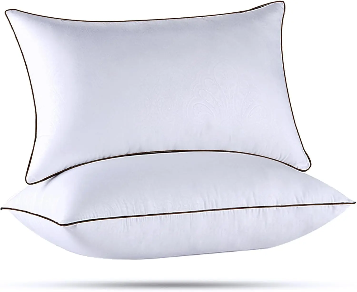 

Standard Size Luxury Hotel Pillows Set of 2, Down Alternative Filling for Side and Back Sleepers