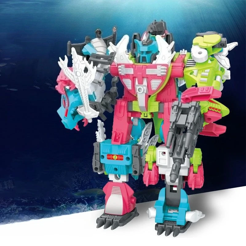 Figurine d'action de déformation monstre de mer 6 en 1, Robot transformateur, jouets et loisirs pour garçons, jouet pour enfants, collection, bricolage, cadeau de modélisation
