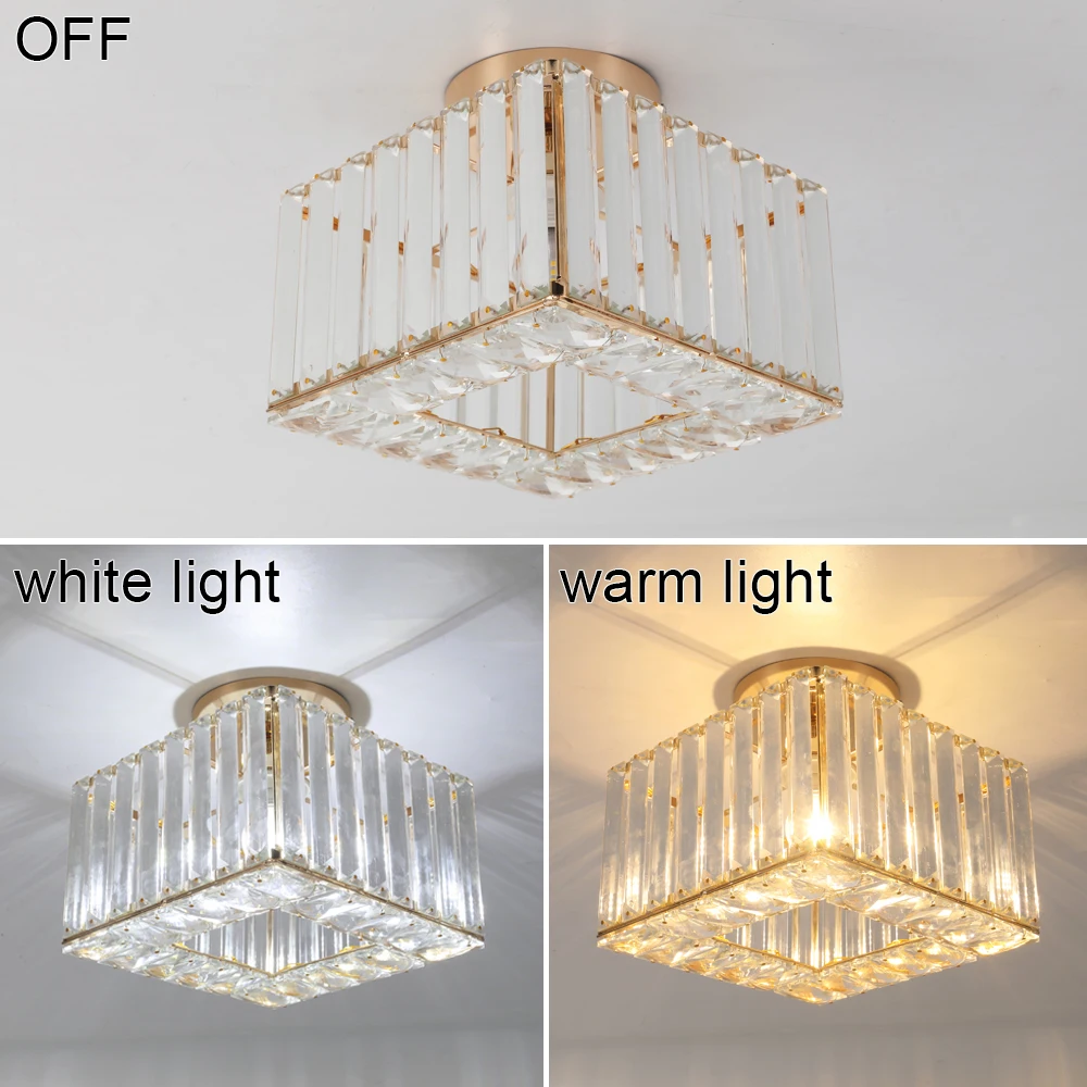 Led Pendant Light Modern Crystal Chandelier Kitchen Island Ceiling Lamp Dining Table Lustre Aisle Home Decor Corridor Fixture