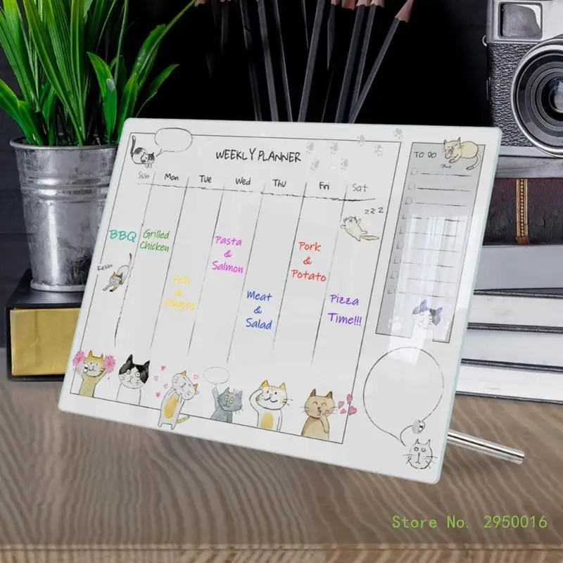 

Acrylic Dry Erases Board Clear Desktop Planner Note Memo White Boards Weekly Monthly Whiteboard Meal Planner Menu Board