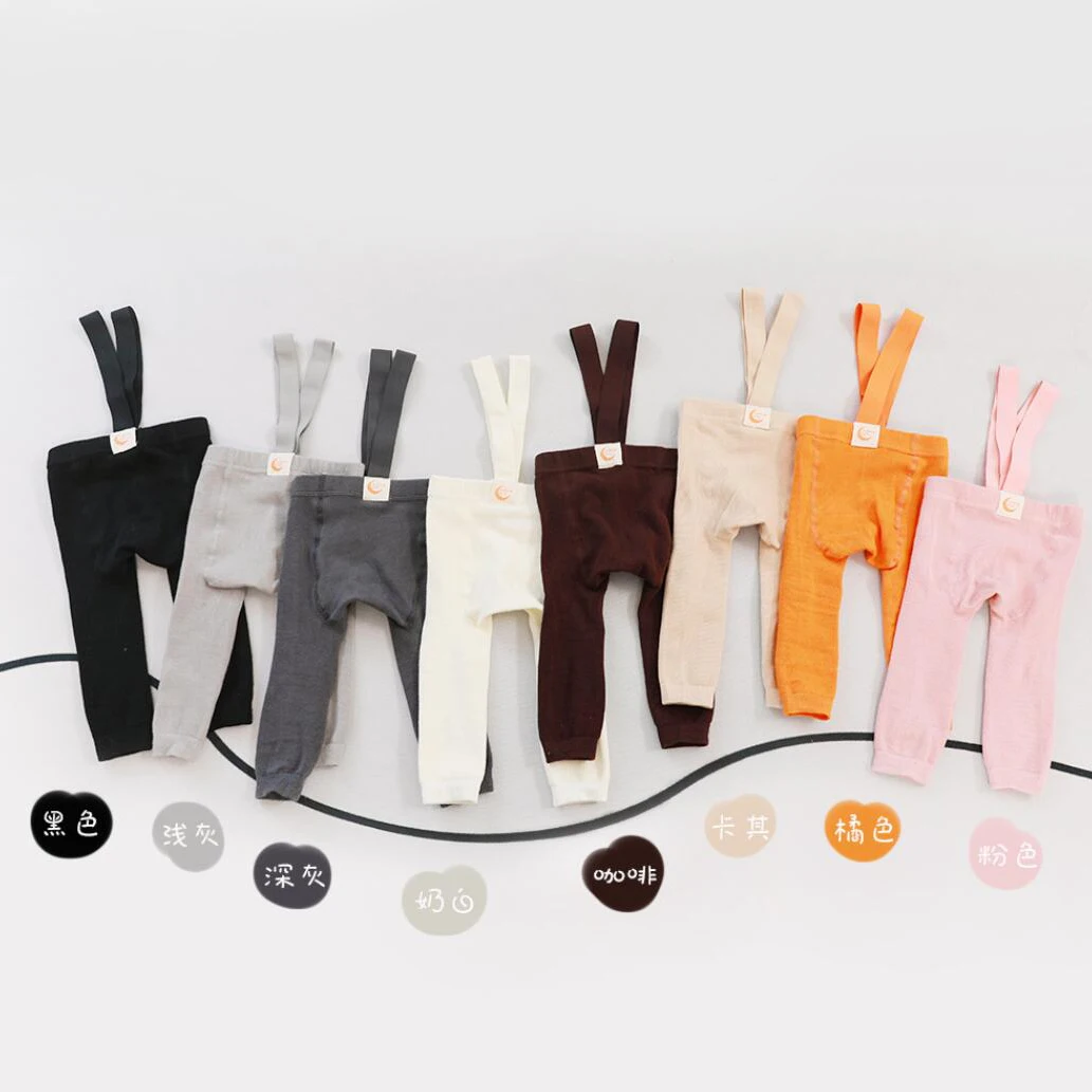 Infant Baby Boys Girls Strap Pants Kids High Waist Bandage Cross Straped Leggings for Toddler Suspender Stocking Baby Tights