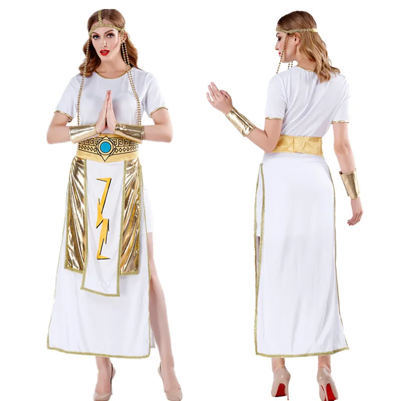 

Cosplay Stage Performance Costume Ancient Rome Pharaoh Cleopatra Fancy Dress Halloween Women Egypt Queen Role Play Clothing