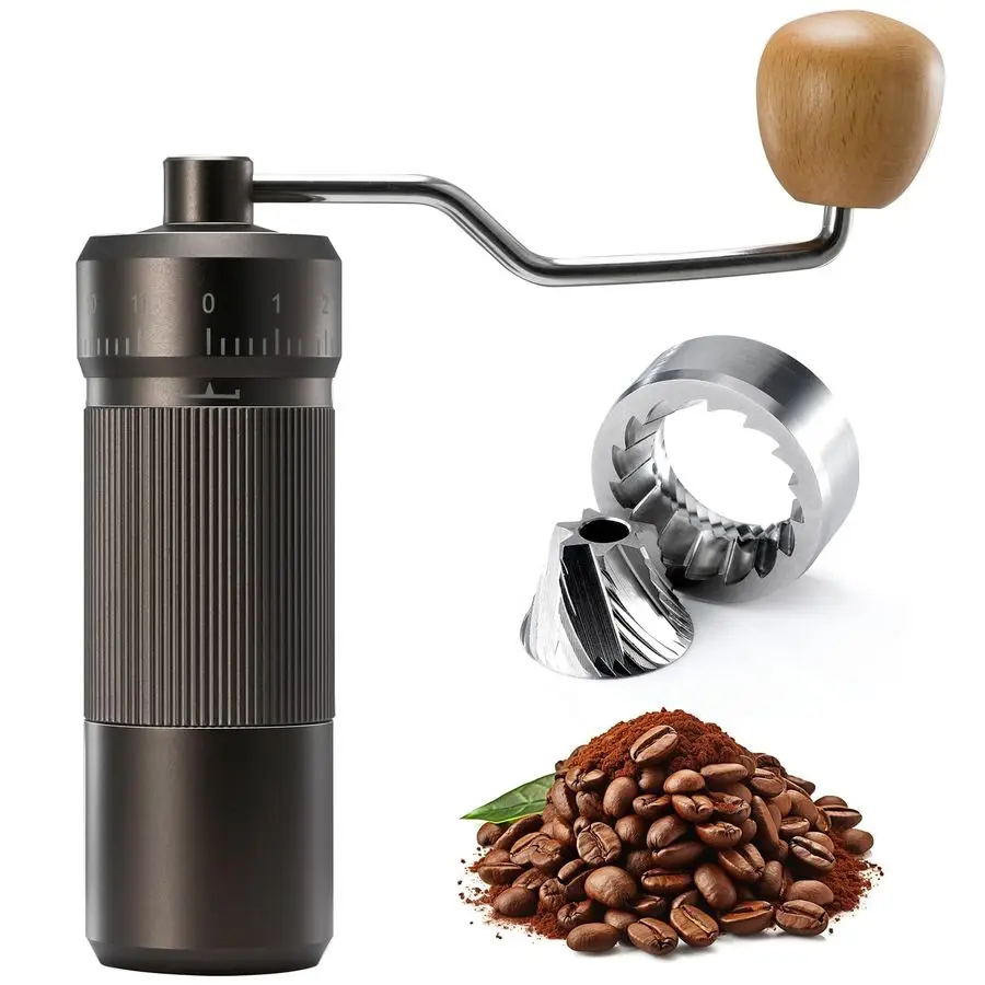 

Coffee Grinder by 7 Star Coffee Grinder Manual with 25g Capacity, CNC Stainless Steel Espresso Grinder with 55 Grind Settings Fo