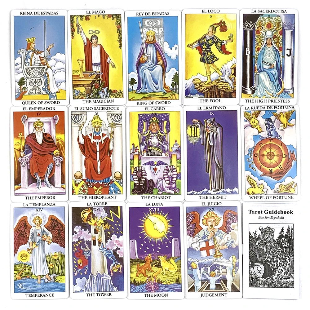 Hot-selling Tarot Cards Spanish English Version Board Game Divination Meditation Deck For Beginners,Halloween and Christmas Gift