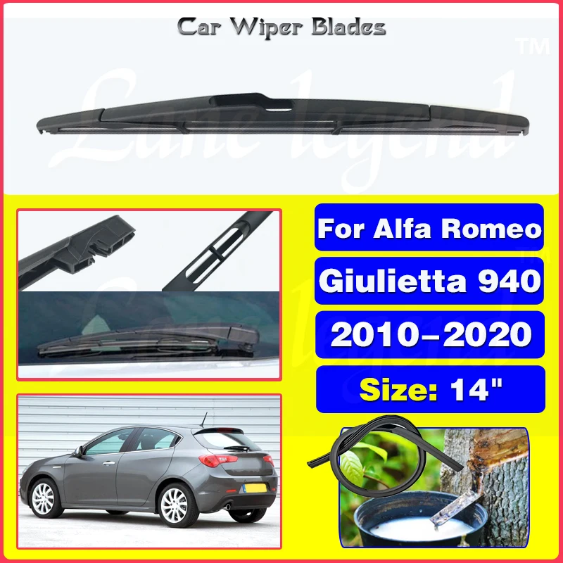 

14" Rear Wiper Blade For Alfa Romeo Giulietta 940 2010 - 2020 Back Windshield Windscreen Window Rain Brush Car Accessories