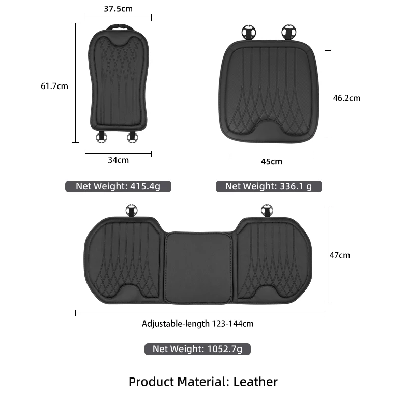 Picture 7: Leather Car Seat Cover Ice Silk Backrest Cushion Rearseat Protector Mat For NO