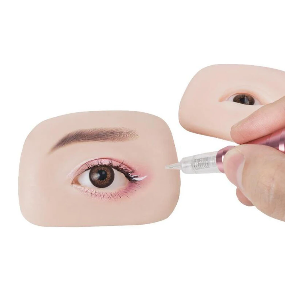 5D Eyebrow and Eye Module Soft Silicone Teaching Skin Beginner's Permanent Eyebrow Eye Practice Template Tattoo Accessories