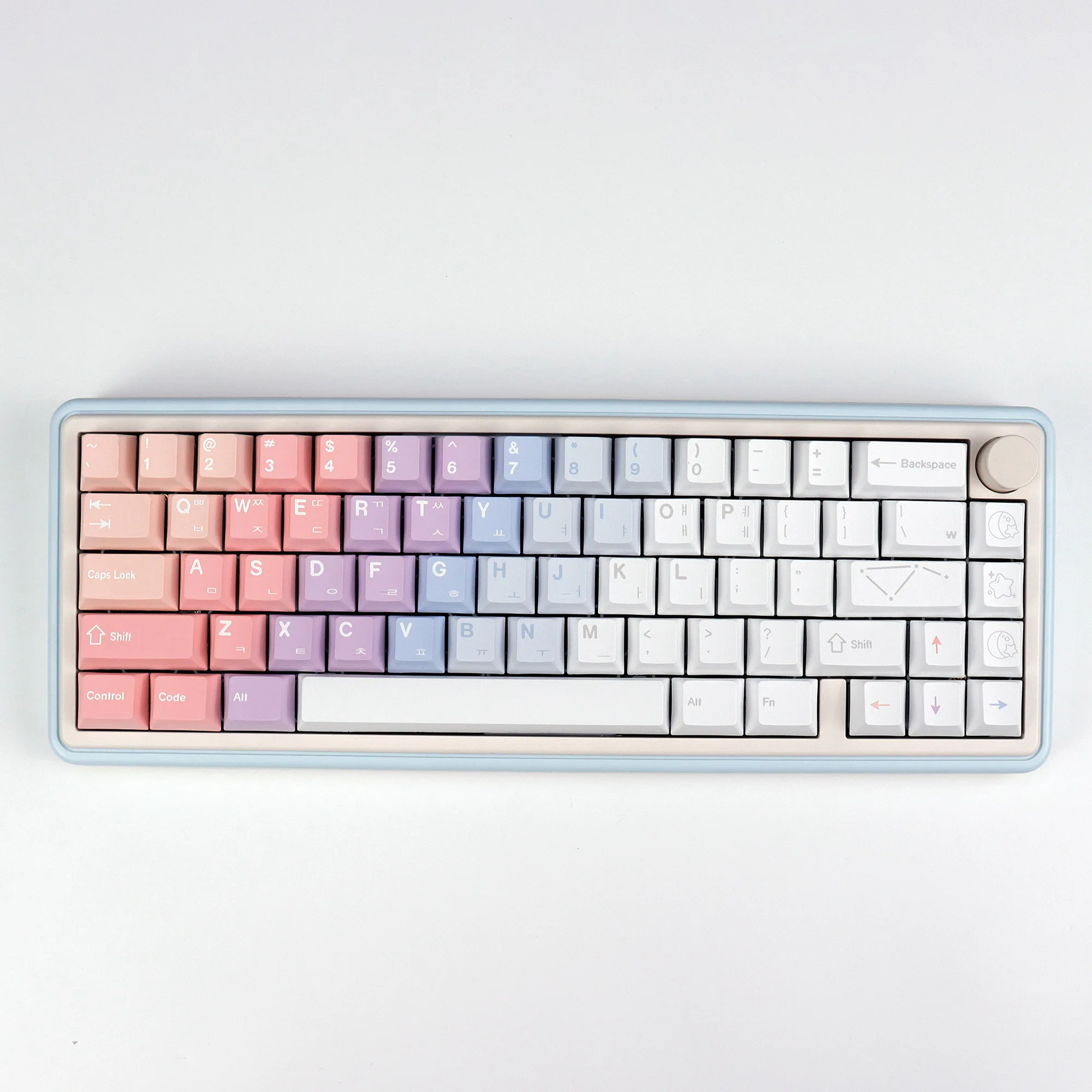 KBDiy الكورية Dreamscape Keycap PBT Hangul الكرز الشخصي أغطية المفاتيح مخصص أليس سبليت الفضاء ISO للوحة المفاتيح الميكانيكية بلوتوث