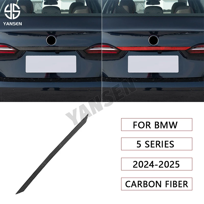 

For BMW 5 Series i5 G60 G68 2024 2025 Carbon Fiber Tailgate Decorative Sticker Car Accessories Sticker