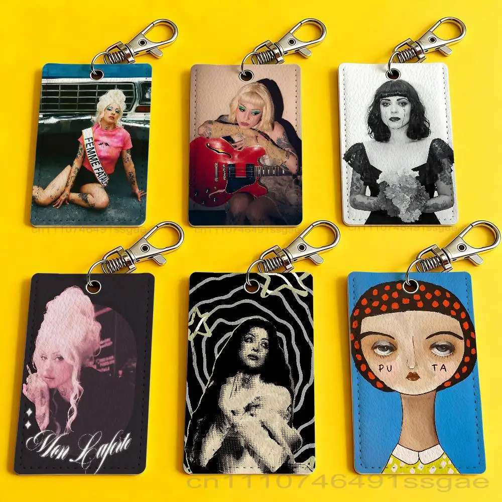 

FEMME FATALE M-Mon Laferte Card Holder Men And Womenn Universal Antirust Keychain Learther Access Drop Key Tag Ring