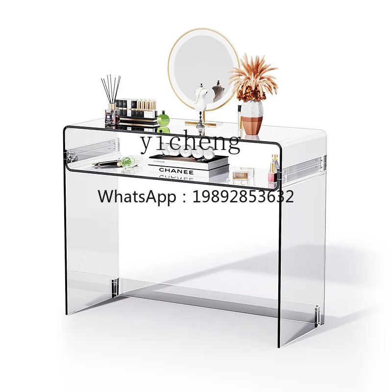 

BJ acrylic transparent desk storage rack student home computer desk