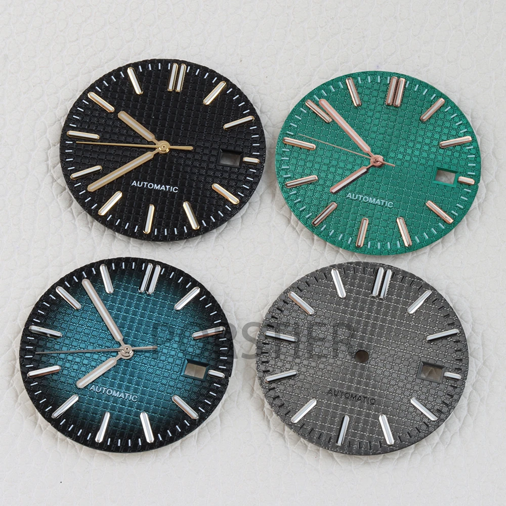 31.8mm NH35 Dial black/green/gray for Royal oak NH35 NH36 movement green Luminous Watch Dial Hands Watch Modification parts