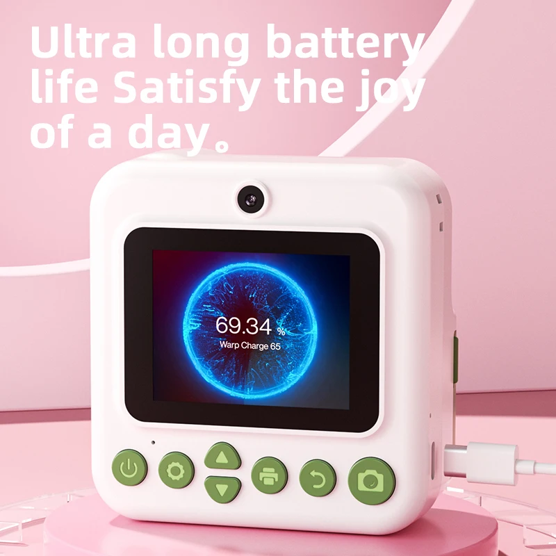 Macchina fotografica per stampante termica Y600 S5 Q5 P03 Foto istantanea portatile Stampa HD Videocamera Videogiochi Musica Regalo per bambini