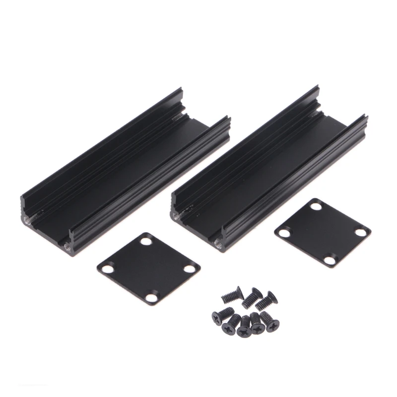 Boîtier noir en aluminium extrudé pour projet électronique DIY, 80x25x25mm, nouveau